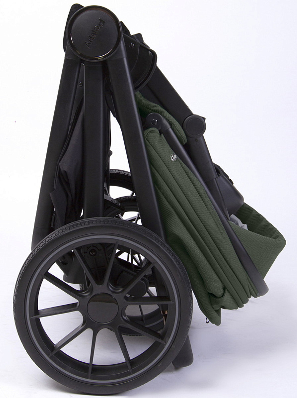 Детская коляска Peppy Monaco 3 в 1 Oliva Green (зеленый), рама черная