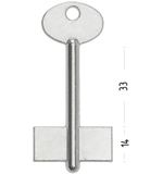 Заготовка сувальдного ключа 10559 210/1- ТУЛА-унив.литье (без пазов)(70*32,5*14,2мм)(5,8мм) (TLU4D)