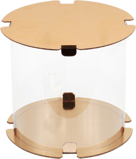 Коробка - тубус для торта 25х28 см ЗОЛОТО