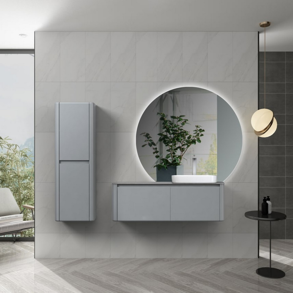 Тумба с раковиной Black&White Universe 120 см U915.1200 R glossy light grey