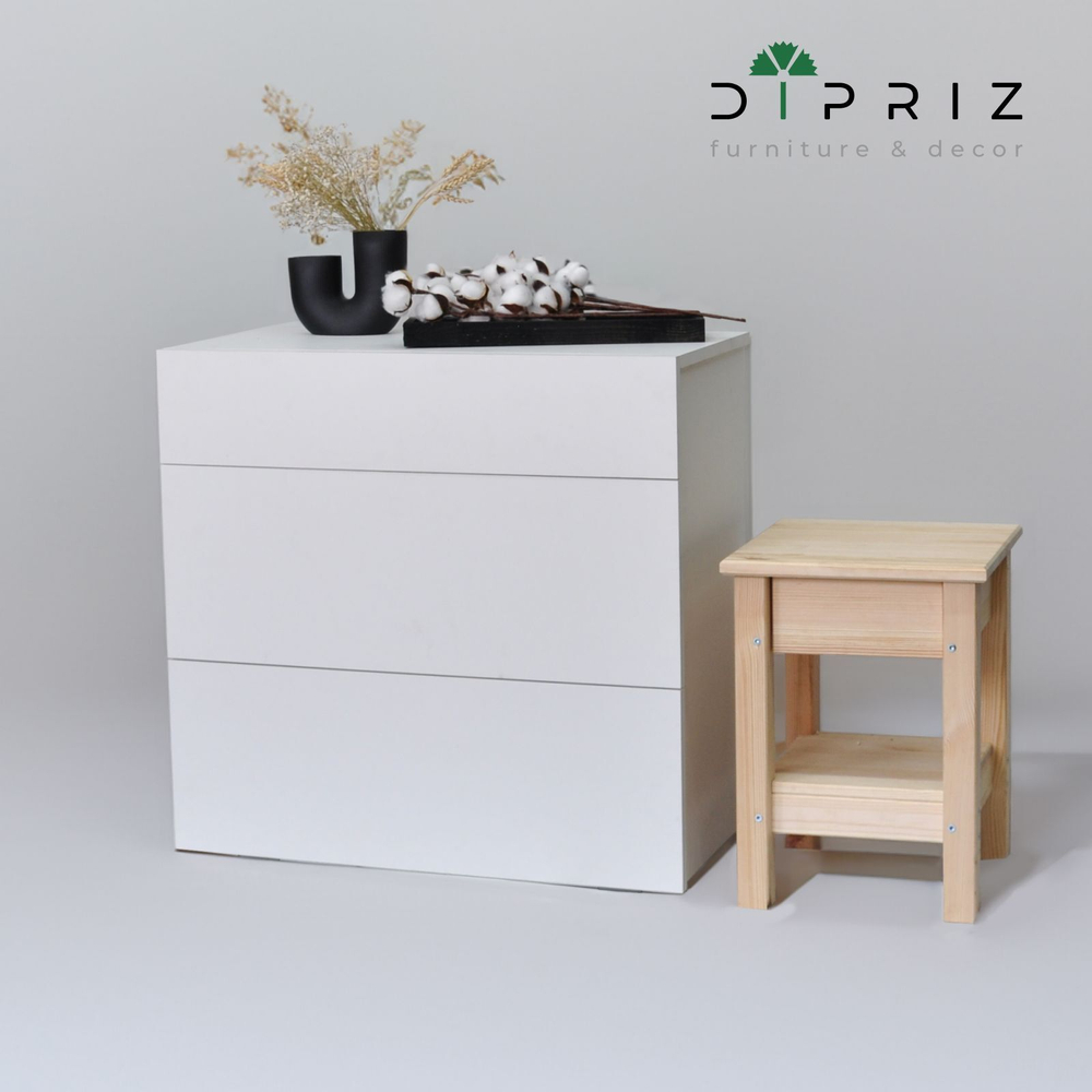 Комод белый Оланд 3 ящика для вещей с органайзерами