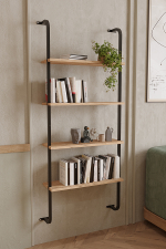 Настенная консоль с 4 полками - сосна