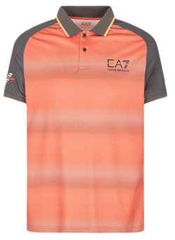 Мужское теннисное поло EA7 Man Jersey Polo Shirt - Коричневый