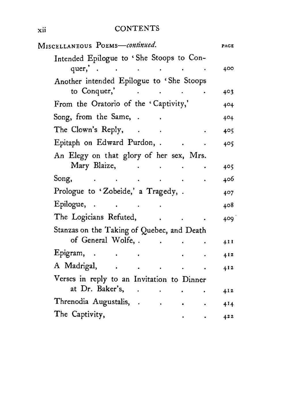 Select works of Oliver Goldsmith. comprising The vicar of Wakefield, Plays and poems | Oliver Goldsmith