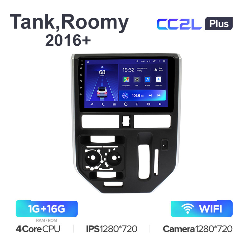 Teyes CC2L Plus 10,2"для Toyota Tank, Roomy 2016+ (авто с кондиционером)