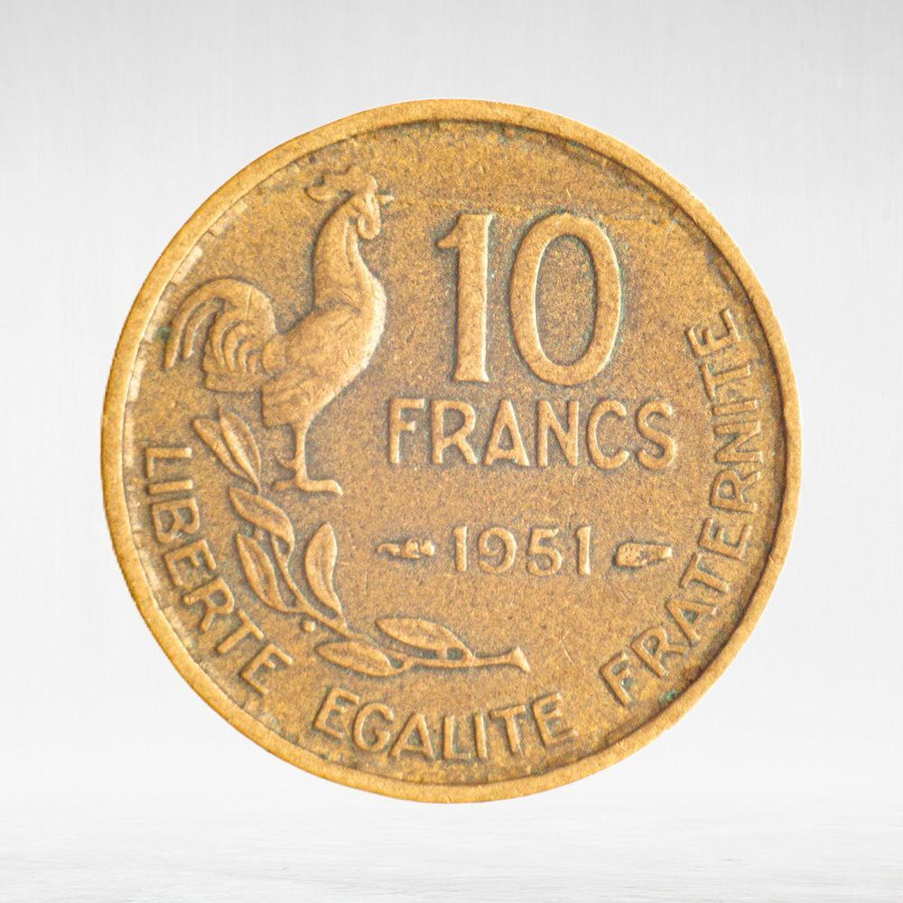 France, 10 Francs 1951 - Guiraud, VF