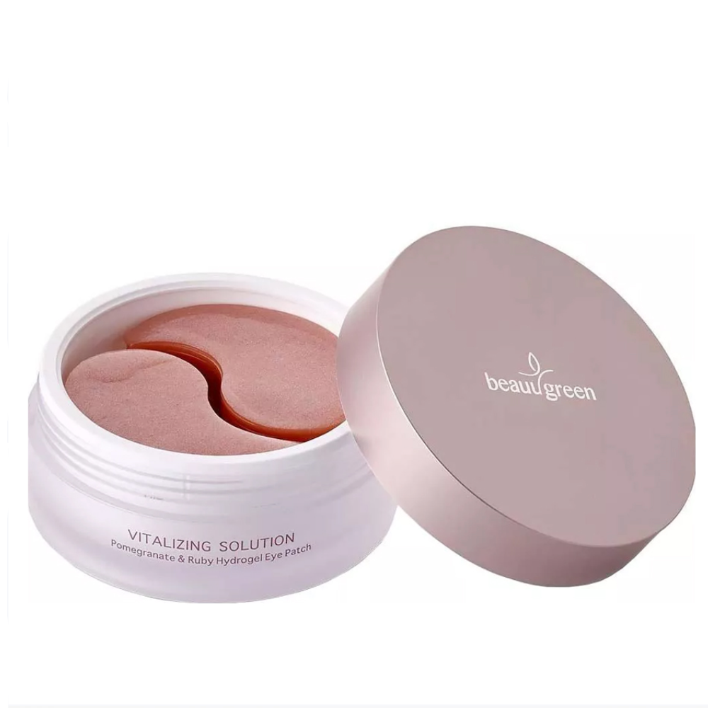 Омолаживающие гидрогелевые патчи с гранатом и пудрой рубина BeauuGreen Pomegranate Ruby Eye Patch