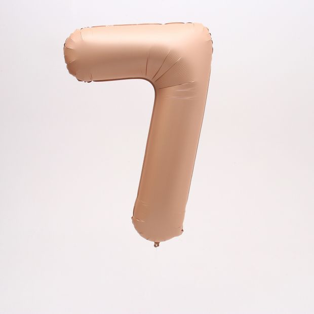 К Шар 40 Цифра 7 цвет «Карамель» (БГ-60)