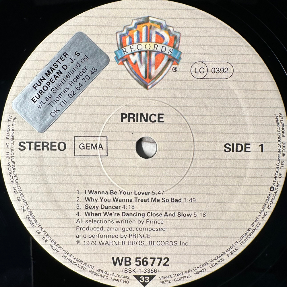 Prince ‎– Prince (Германия)