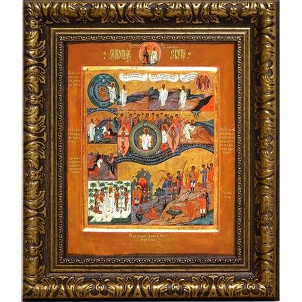 Сотворение Мира. Икона на холсте.