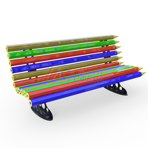 Скамейка Карандаши