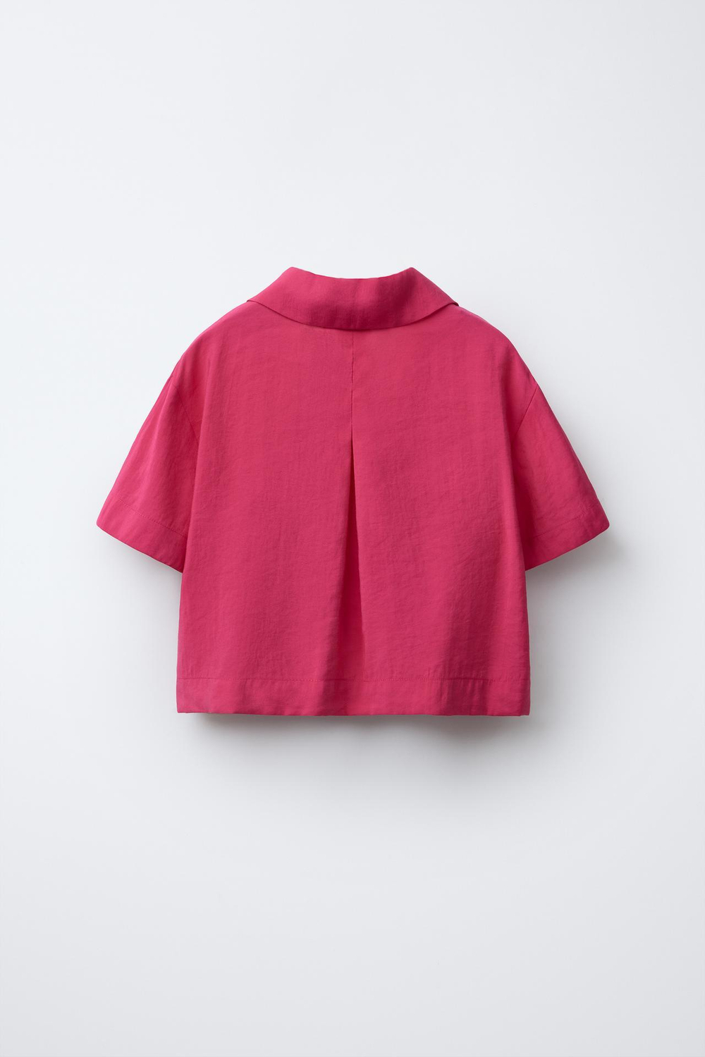 ZARA СТРУЯЩАЯСЯ РУБАШКА С БАНТИКАМИ, ФУКСИЯ