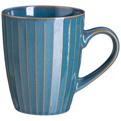 КРУЖКА 365 МЛ "STRIPE COLLECTION" ЦВЕТ:ЛАЗУРНО-СИНИЙ МАЛ. УП. = 6 ШТ МИН. ПАРТИЯ