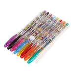 Набор гелевых ручек 8 цветов с блестками, рисунок на корпусе