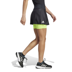 Женская теннисная юбка adidas Pleat Pro Skirt Women - Black, Neon Yellow
