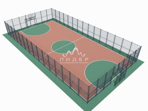 Ограждение спортивной площадки 15х30м 15009