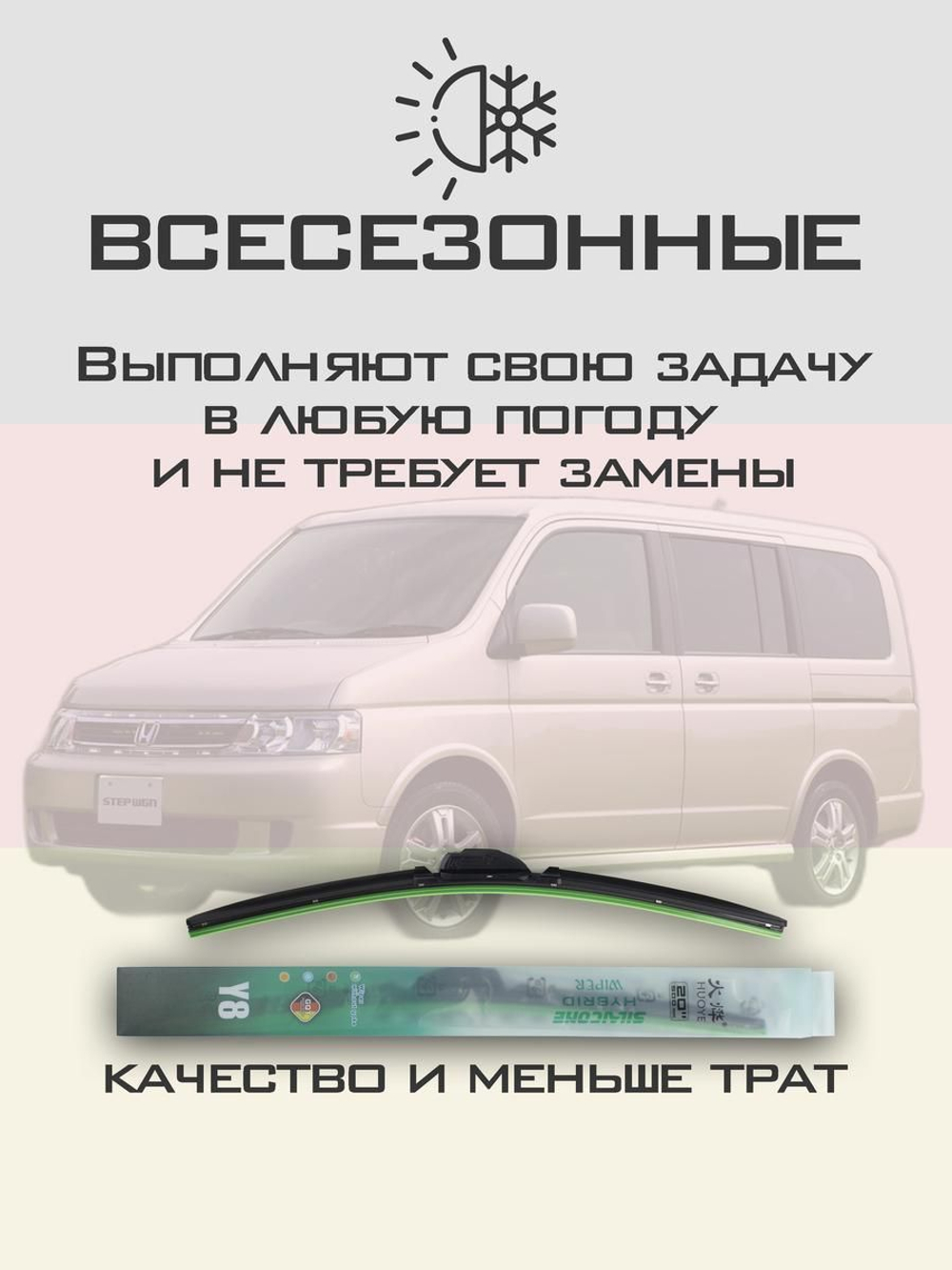 Щетки стеклоочистителя HUOYE Y8 600/425 мм на MG HS | Push button