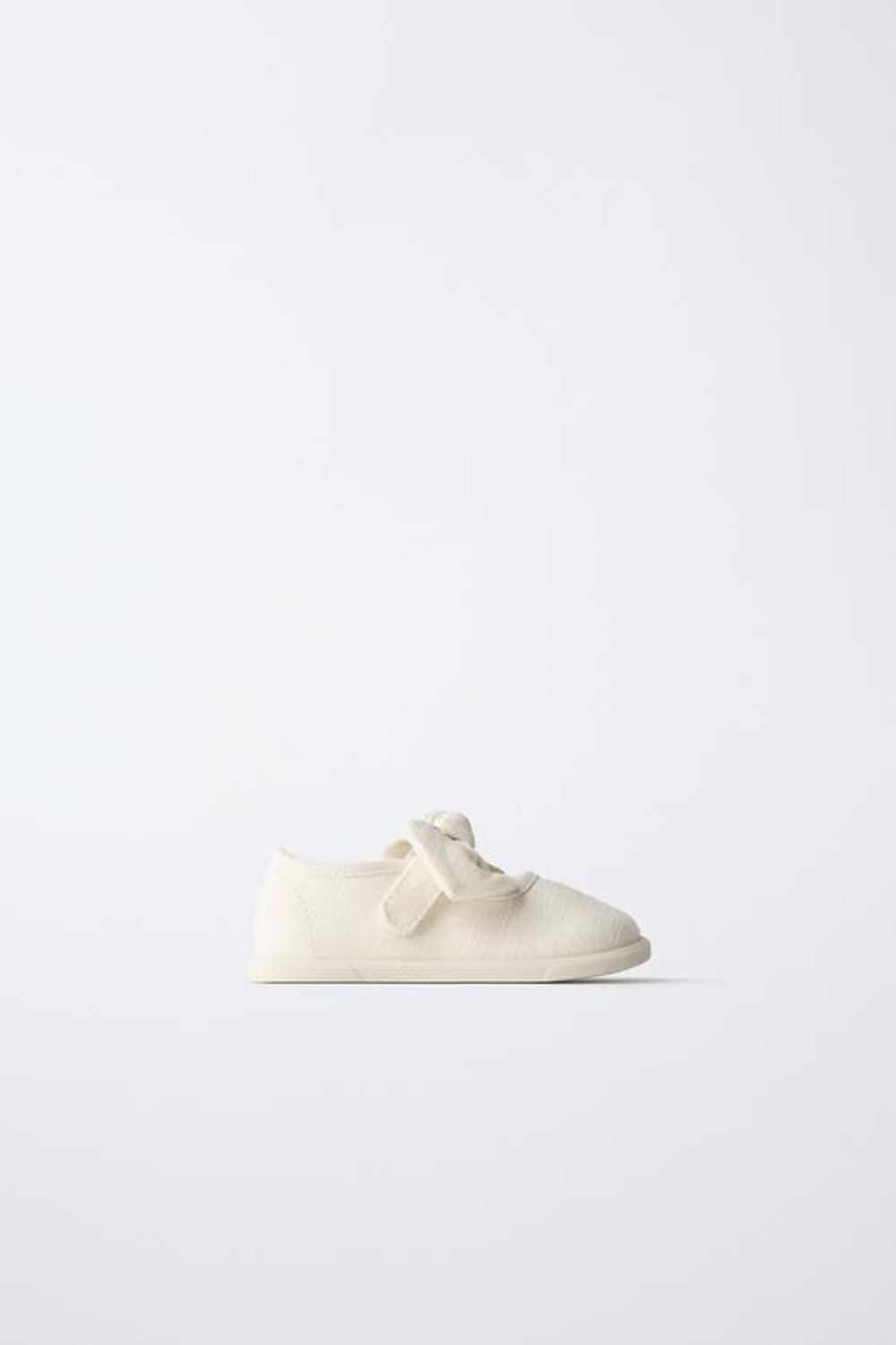 ZARA ТУФЛИ С БАНТОМ BAREFOOT, ЭКРЮ