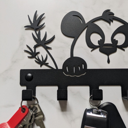 Ключница настенная Панда для украшения интерьера и хранения аксессуаров, ключей, украшений и других мелочей