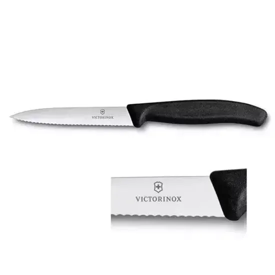 Кухонный нож VICTORINOX Мод. SWISS CLASSIC PARING POINTED SERRATED #6.7733 (10см)