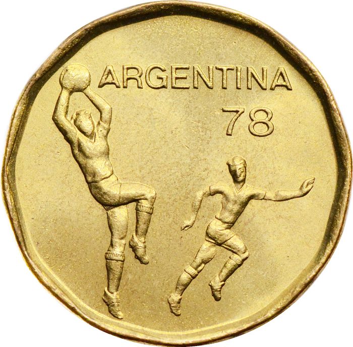 20 песо 1978 Аргентина «Чемпионат мира по футболу, Аргентина 1978»