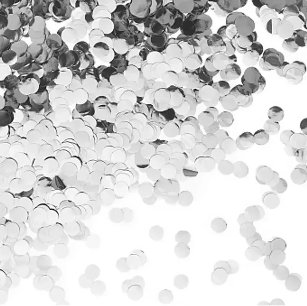 Латексный шар с мелким серебряным конфетти, 36 см