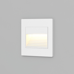 DK3050-WH Светильник встраиваемый в стену, IP 20, LED 3000, 1 Вт, белый, пластик