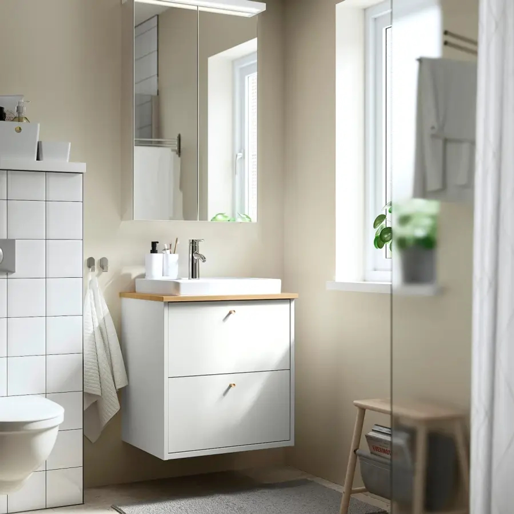 Зеркальный шкаф/дверь - IKEA LETTAN/ЛЕТТАН ИКЕА, 60х15х95 см