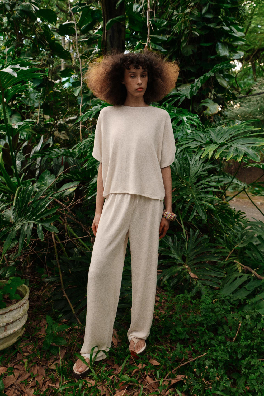 ZARA ТОП В СТИЛЕ РУСТИК С РУКАВАМИ-КРЫЛЫШКАМИ, СВЕТЛО-БЕЖЕВЫЙ