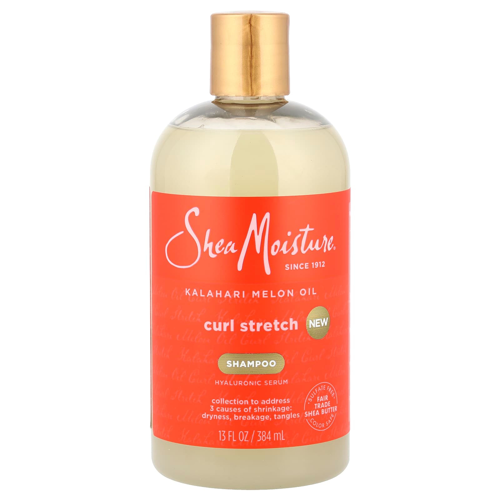 SheaMoisture, шампунь для выпрямления локонов, масло калахарской дыни, 384 мл (13 жидк. унций)