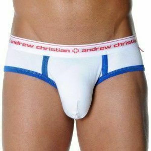 Мужские трусы брифы белые Andrew Christian Almost Naked Brief White