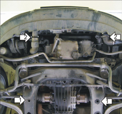 Защита картера Двигателя. 2 мм, Сталь. для Audi A4 2000-2004, Audi A4 2004-2007 MOTODOR.00121