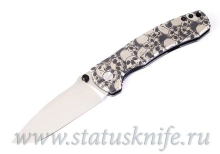 Нож CKF MKAD LORO Skull custom silver one-off