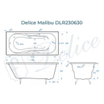 Ванна чугунная Delice Malibu 170х80 DLR230630