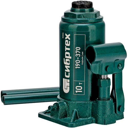 Домкрат бутылочный 10т, 190-370мм Сибртех