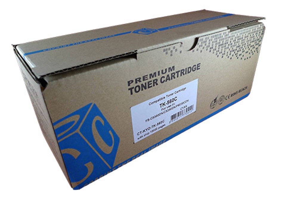 Тонер-картридж ELP, аналог Kyocera TK-560C для FS-C5300DN/C5350DN/P6030CDN cyan 10K