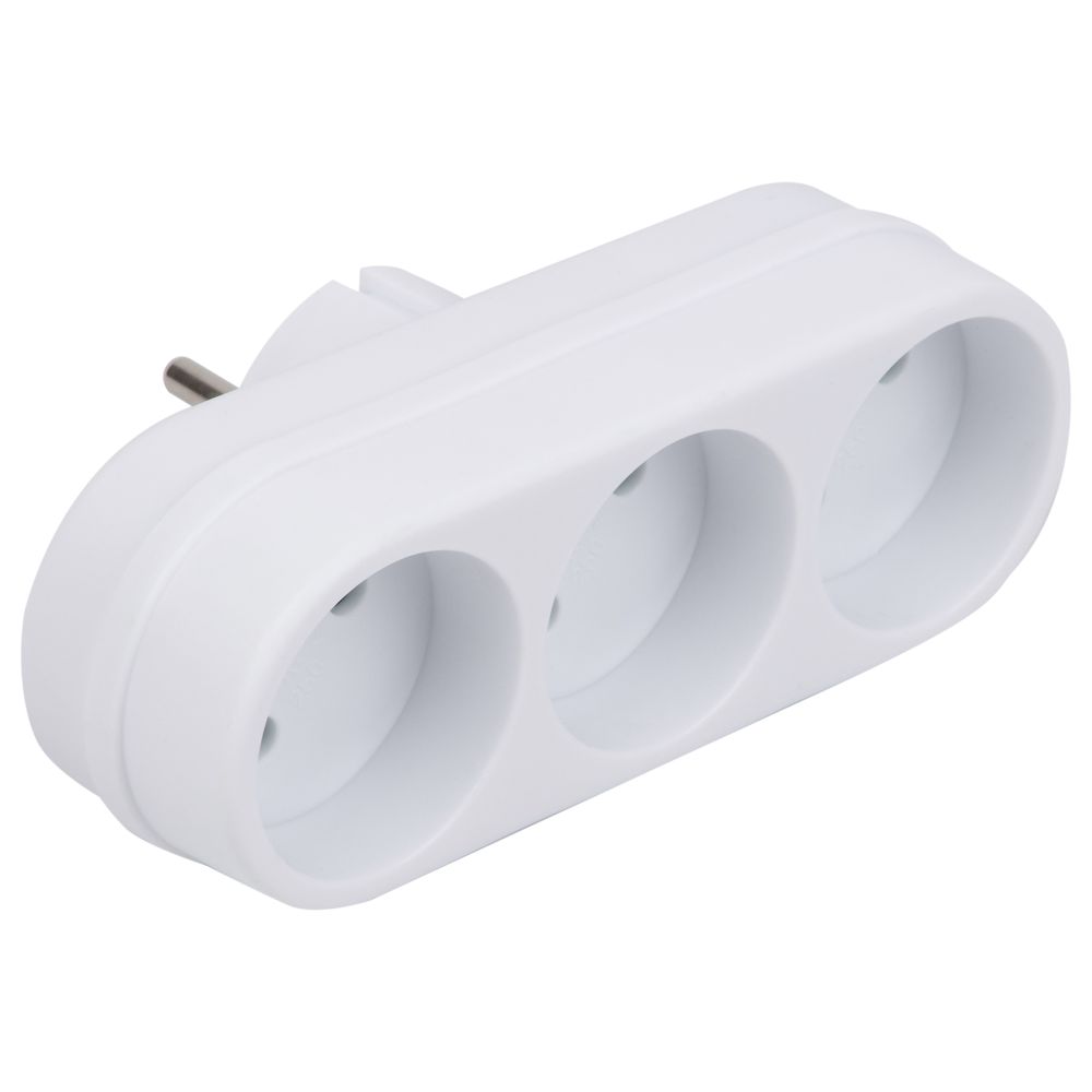 S-ES3-16O WHITE Разветвитель сетевой. б-з. 3 гнезда. 16А. 3500Вт. Белый. ТМ Uniel