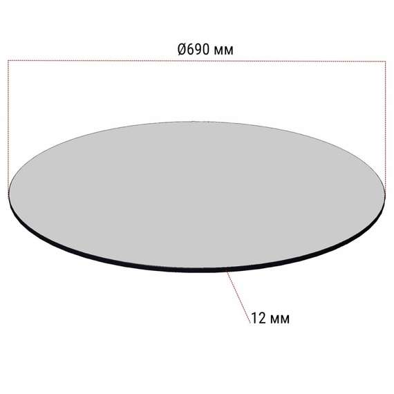 Столешница HPL Fitto, Ø70 см, цвет исландский дуб