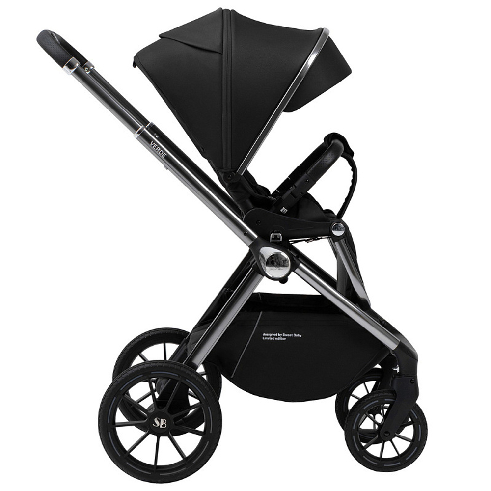 Детская коляска Sweet Baby Verde Silver 3 в 1 Black