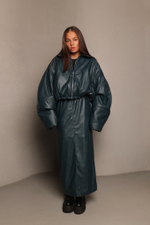 Юбка на кулисе из экокожи