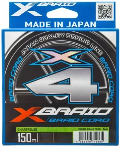 Плетенка YGK X-Braid Braid Cord X4, Chartreuse (150м)
