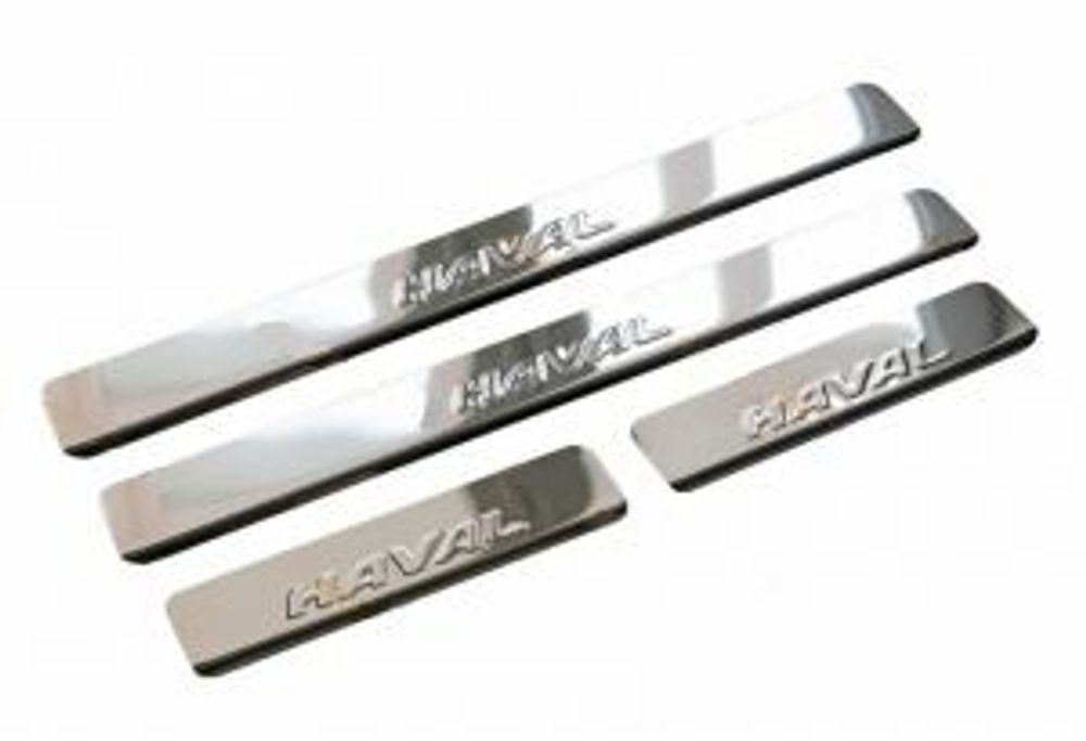 Накладка порога салона HAVAL F7 с 2019 г. /хром/ 4 шт (LIDER)