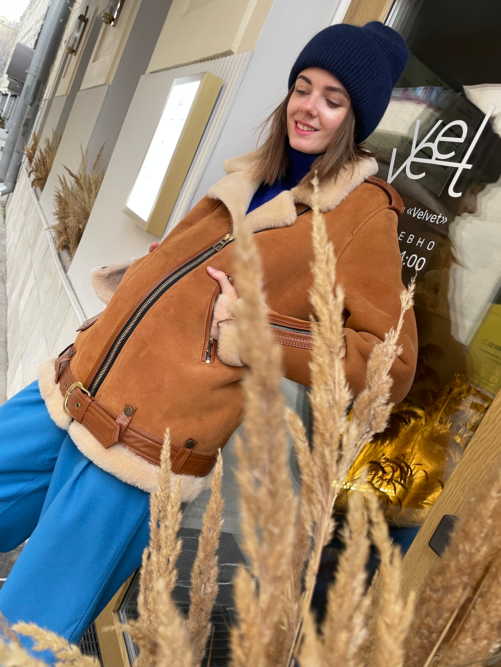 Дубленка карамель