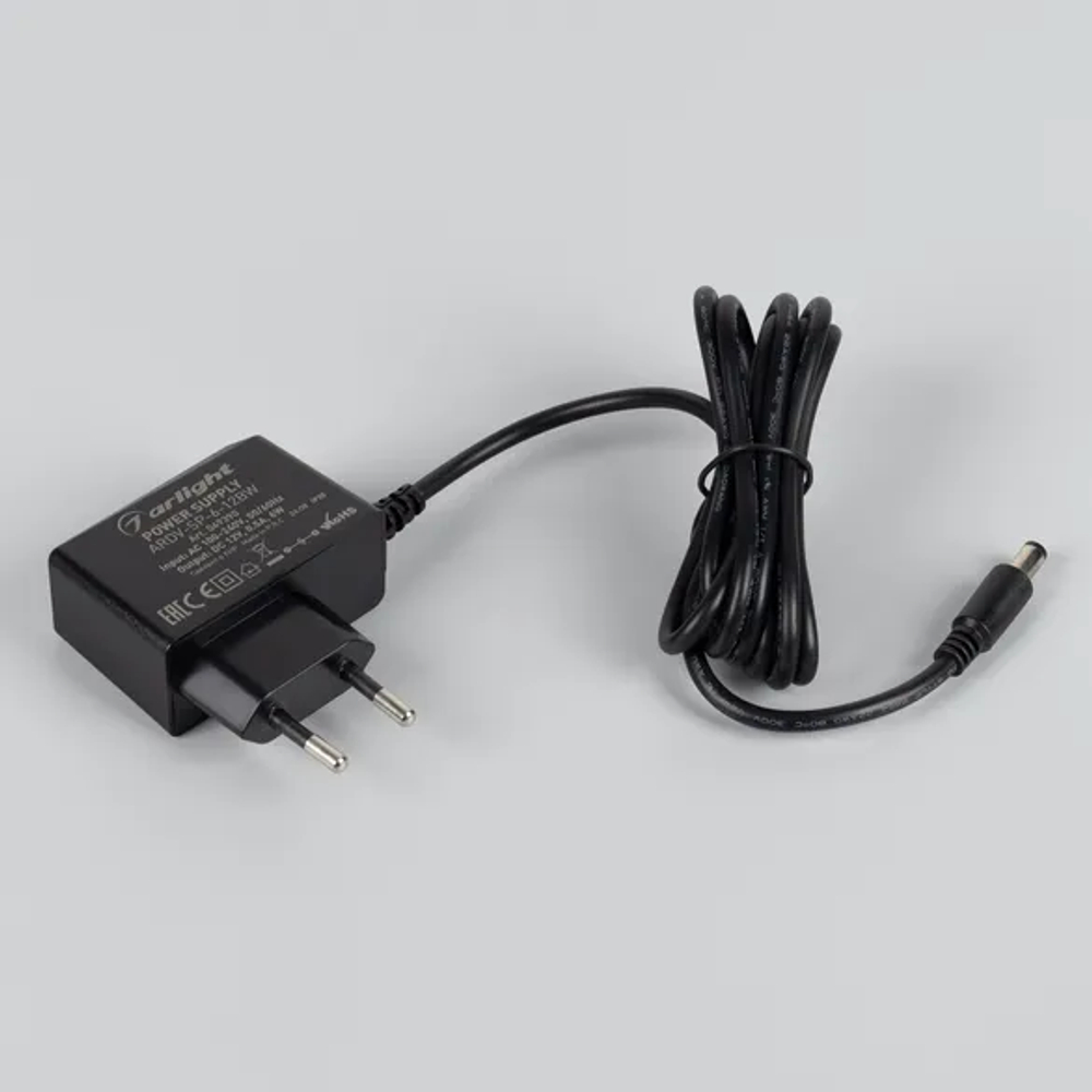 Блок питания ARDV-SP-6-12BW (12V, 0.5A, 6W) (Arlight, Адаптер, 5 лет) 049390
