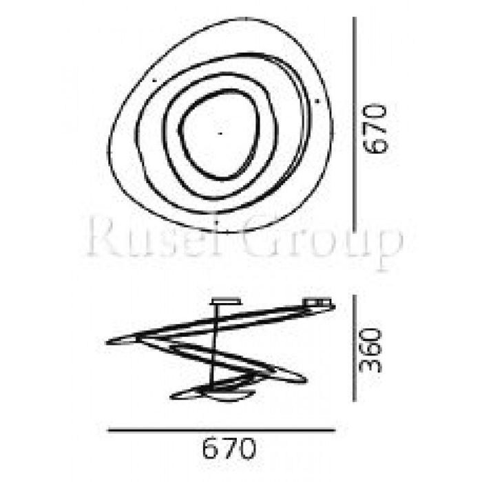 Потолочный светильник Artemide PIRCE MINI SOFFITTO