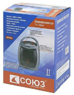 Тепловентилятор Союз ТВС-2000, белый, спиральный нагреватель, механическое управление