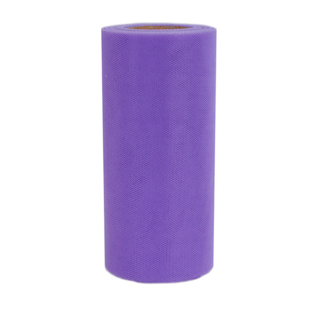 Лента (15 см*22,86 м) Фатин, Фиолетовый, 1 шт.