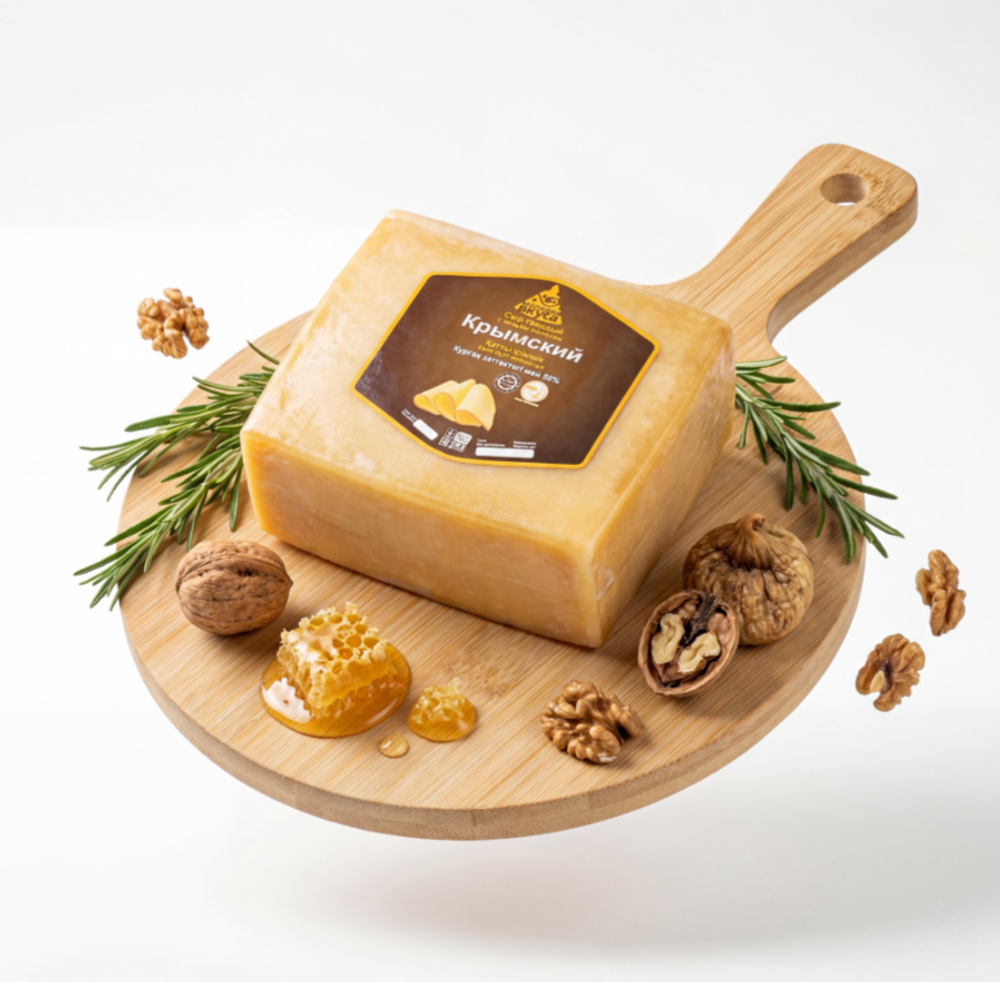 Сыр Крымский с козьим молоком 50%, ТМ Мелодия вкуса