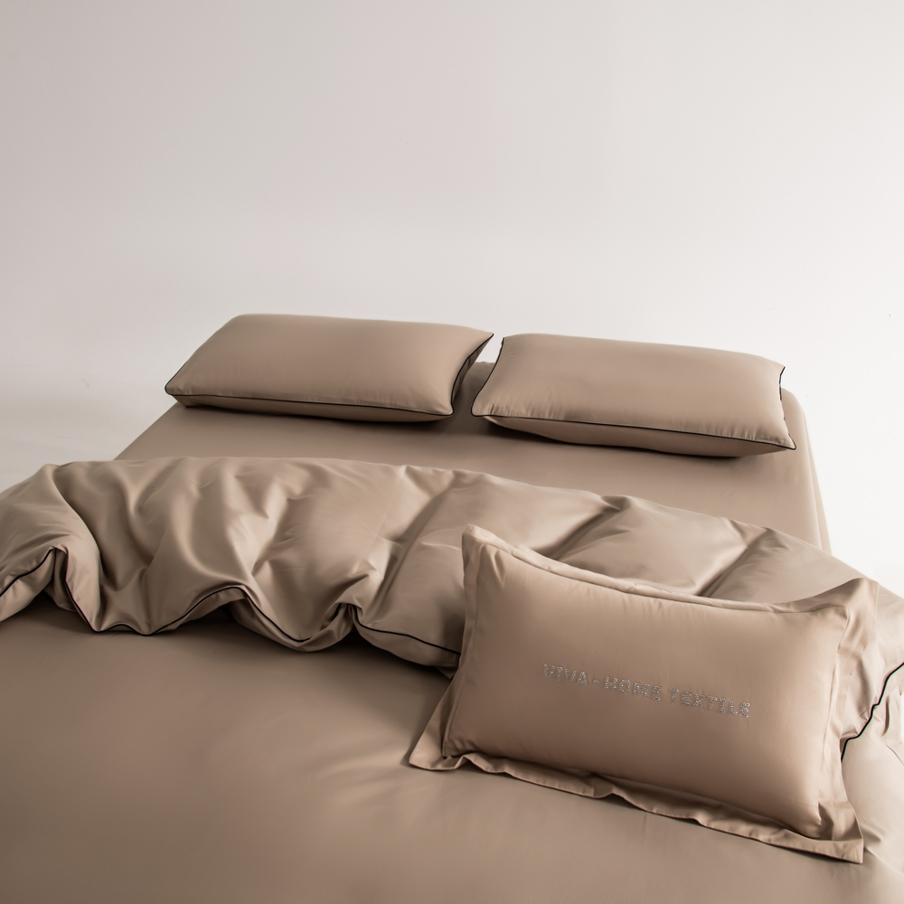 Комплект постельного белья Однотонный Сатин Элитный OCE022