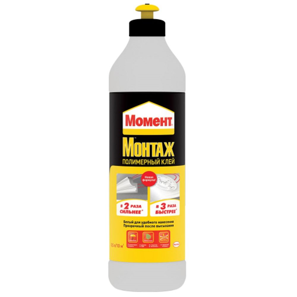 Клей Момент 1898437 Полимерный Монтаж 0,5 л. | Клеи бытовые и универсальные